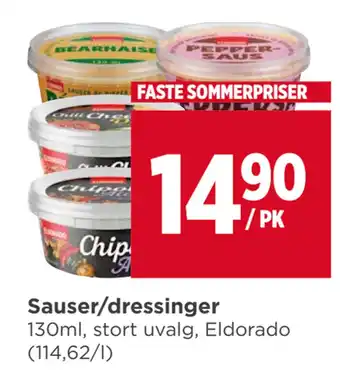 Meny Sauser/dressinger tilbud