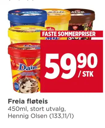 Meny Freia fløteis tilbud