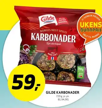 Bunnpris GILDE KARBONADER tilbud