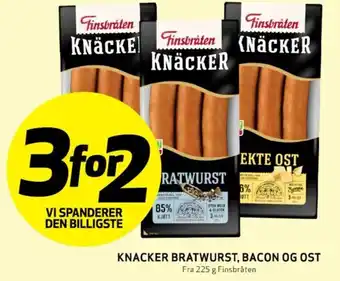 Bunnpris KNACKER BRATWURST, BACON OG OST tilbud