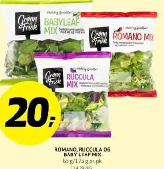 Bunnpris ROMANO, RUCCULA OG BABY LEAF MIX tilbud