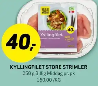 Bunnpris KYLLINGFILET STORE STRIMLER tilbud