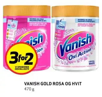 Bunnpris VANISH GOLD ROSA OG HVIT tilbud