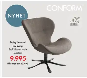 Fagmøbler Daisy lenestol m/sving tilbud