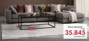 Fagmøbler Thanos hjørnesofa tilbud