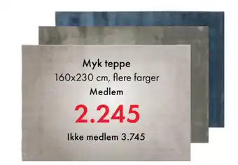 Fagmøbler Myk teppe tilbud