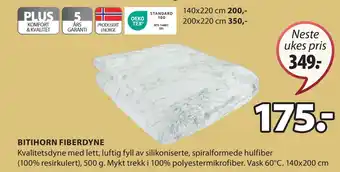 JYSK BITIHORN FIBERDYNE tilbud