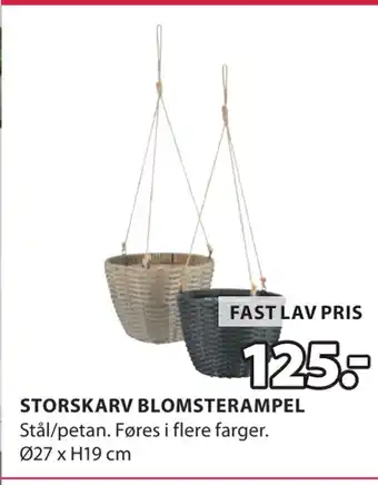 JYSK STORSKARV BLOMSTERAMPEL tilbud