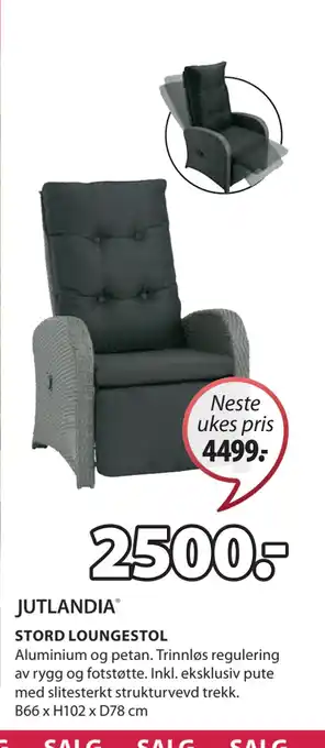 JYSK STORD LOUNGESTOL tilbud