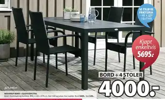 JYSK MADERUP BORD + GUDHJEM STOL tilbud