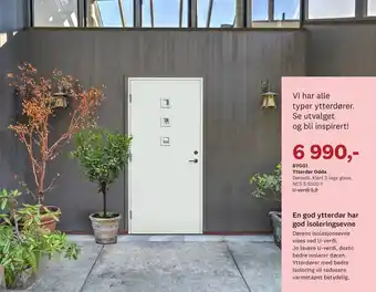 Bygger'n BYGG1 Ytterdør Odda tilbud