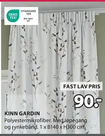 JYSK KINN GARDIN tilbud