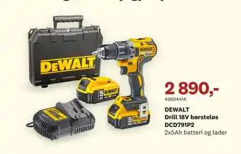 Bygger'n DEWALT Drill 18V børsteløs DCD791P2 tilbud