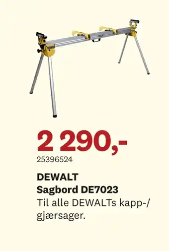 Bygger'n DEWALT Sagbord DE7023 tilbud