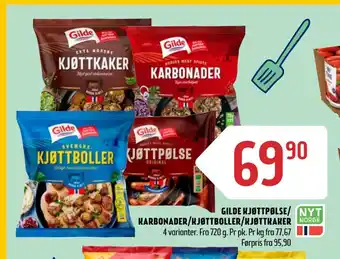 Coop Prix GILDE KJØTTPØLSE/ KARBONADER/KJØTTBOLLER/KJØTTKAKER tilbud