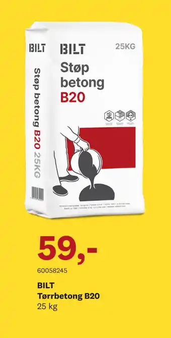 Bygger'n BILT Tørrbetong B20 tilbud