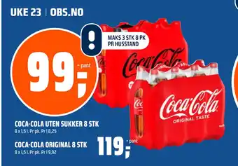 Coop Obs COCA-COLA ORIGINAL 8 STK tilbud