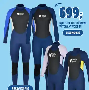 Coop Obs NORTHPEAK EPICWAVE VÅTDRAKT VOKSEN tilbud