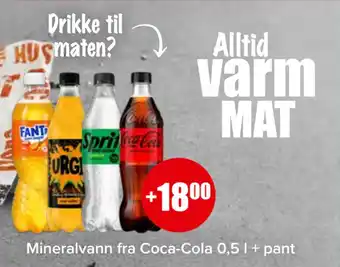 Spar Mineralvann fra Coca-Cola 0,5 l + pant tilbud