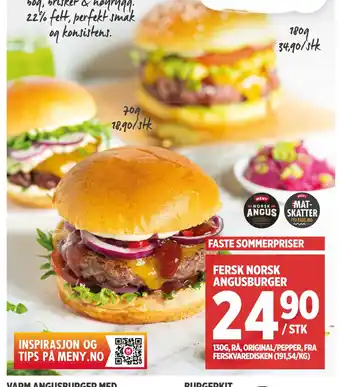 Meny FERSK NORSK ANGUSBURGER tilbud