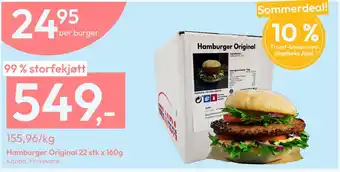Gigaboks Hamburger Original 22 stk x 160g tilbud