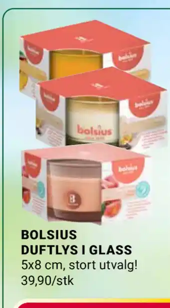Europris BOLSIUS DUFTLYS I GLASS tilbud