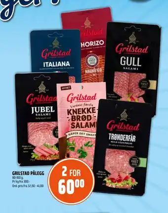 Coop Obs GRILSTAD PÅLEGG tilbud