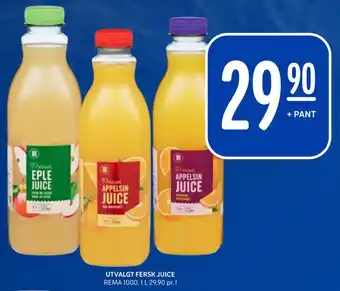 Rema 1000 UTVALGT FERSK JUICE tilbud