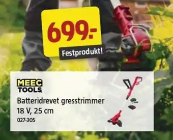 Jula Batteridrevet gresstrimmer tilbud