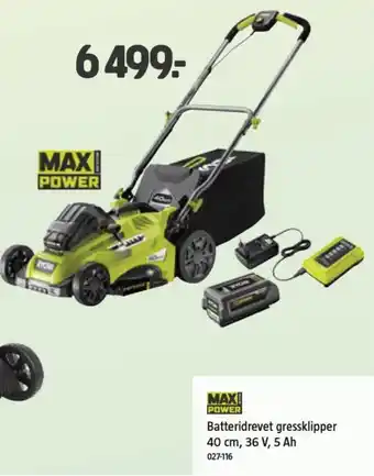 Jula Batteridrevet gressklipper tilbud