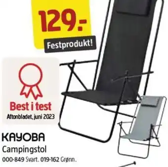 Jula Campingstol tilbud