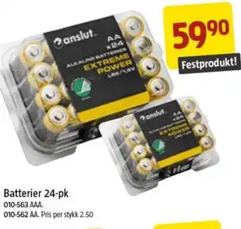 Jula Batterier 24-pk tilbud