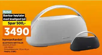 POWER BLUETOOTH HØYTTALER HKGOPLAY3GRY tilbud