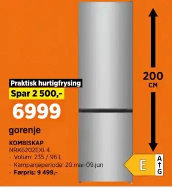 POWER KOMBISKAP NRK6202EXL4 tilbud