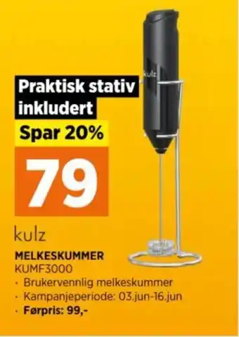 POWER MELKESKUMMER KUMF3000 tilbud