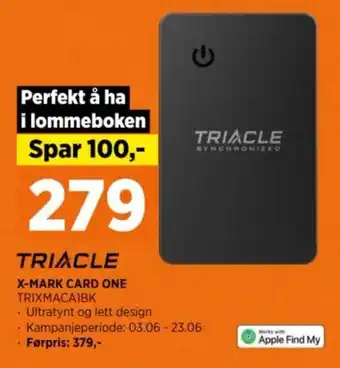 POWER X-MARK CARD ONE TRIXMACA1BK tilbud