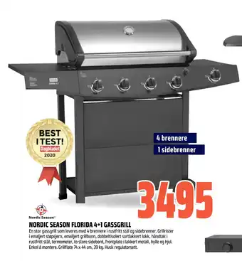 Coop Obs NORDIC SEASON FLORIDA 4+1 GASSGRILL tilbud