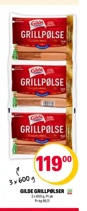 Coop Extra GILDE GRILLPØLSER tilbud
