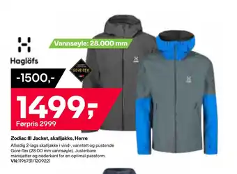 XXL Sport Zodiac III Jacket, skalljakke, Herre tilbud