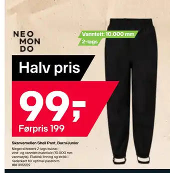 XXL Sport Skarvemellen Shell Pant, Barn/Junior tilbud