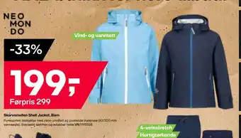 XXL Sport Skarvemellen Shell Jacket, Barn tilbud