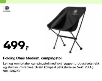 XXL Sport Folding Chair Medium, campingstol tilbud
