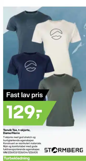 XXL Sport Tenvik Tee, t-skjorte, Dame/Herre tilbud