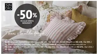 Bohus 50% PÅ ALLE SINDIG SENGESETT tilbud