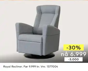 Skeidar Royal Recliner tilbud