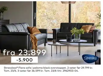 Skeidar Stressless Flora sofa tilbud