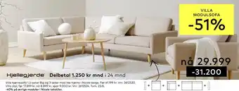 Skeidar Villa hjørnesofa tilbud