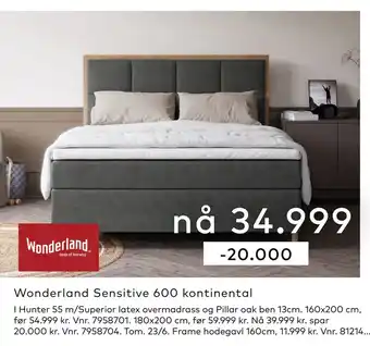 Skeidar Wonderland Sensitive 600 kontinental tilbud
