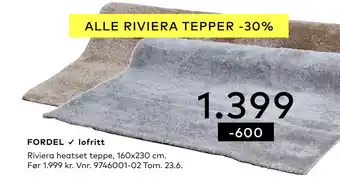 Skeidar ALLE RIVIERA TEPPER tilbud