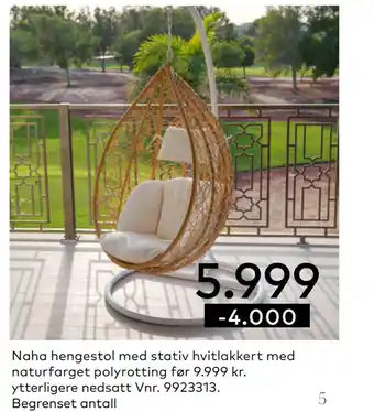 Skeidar Naha hengestol tilbud
